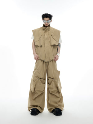 Irregular Drawstring Vest Set - product image 2