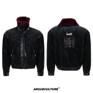 Reversible Leather Fur-Collar Jacket - product image 5