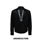 Contrast Lace-Up Satin Shirt - product image 5
