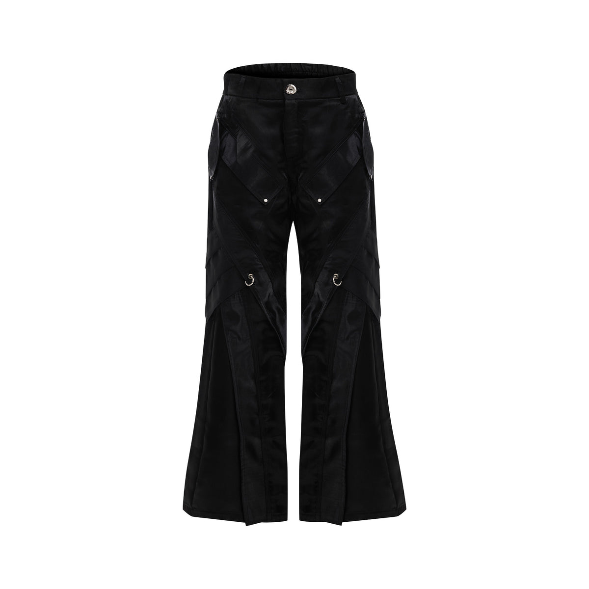 Deconstructed Liquid-Gloss Wide-Leg Pants - product image 5