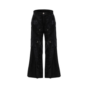 Deconstructed Liquid-Gloss Wide-Leg Pants - product image 5