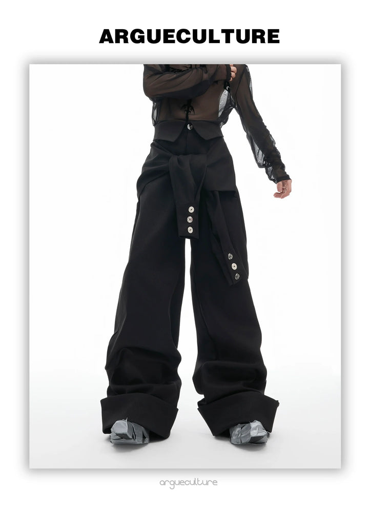 Asymmetrical Sleeve Patchwork Cargo Pants - ArgueCulture