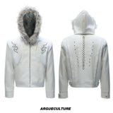 Crocodile-Textured Hooded Padded Jacket - product image 5