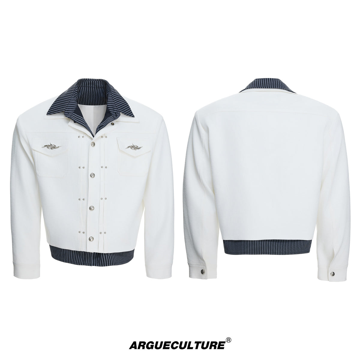 Striped Layered Short Wide Jacket - product image 5