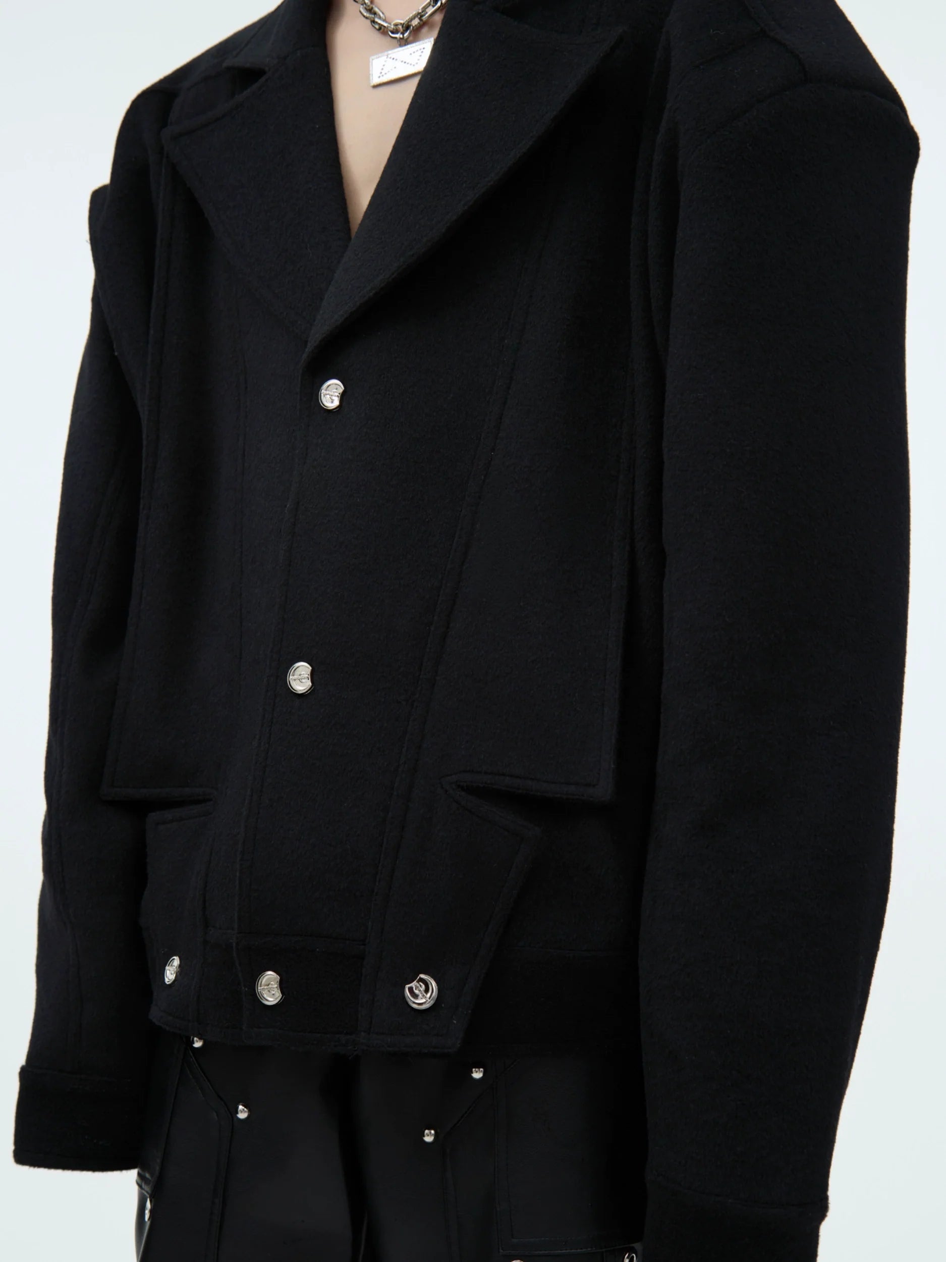 Short Woolen Jacket Outerwear Loose Fit Blazer - ArgueCulture