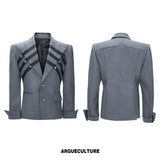 Metal-Detail Wide-Lapel Suit Separates - product image 5