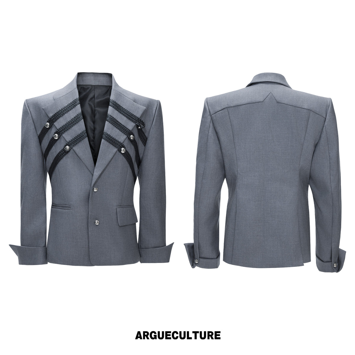 Metal-Detail Wide-Lapel Suit Separates - product image 5