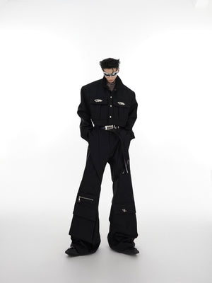 Black Cropped Utility Pocket Jacket - product image 4
