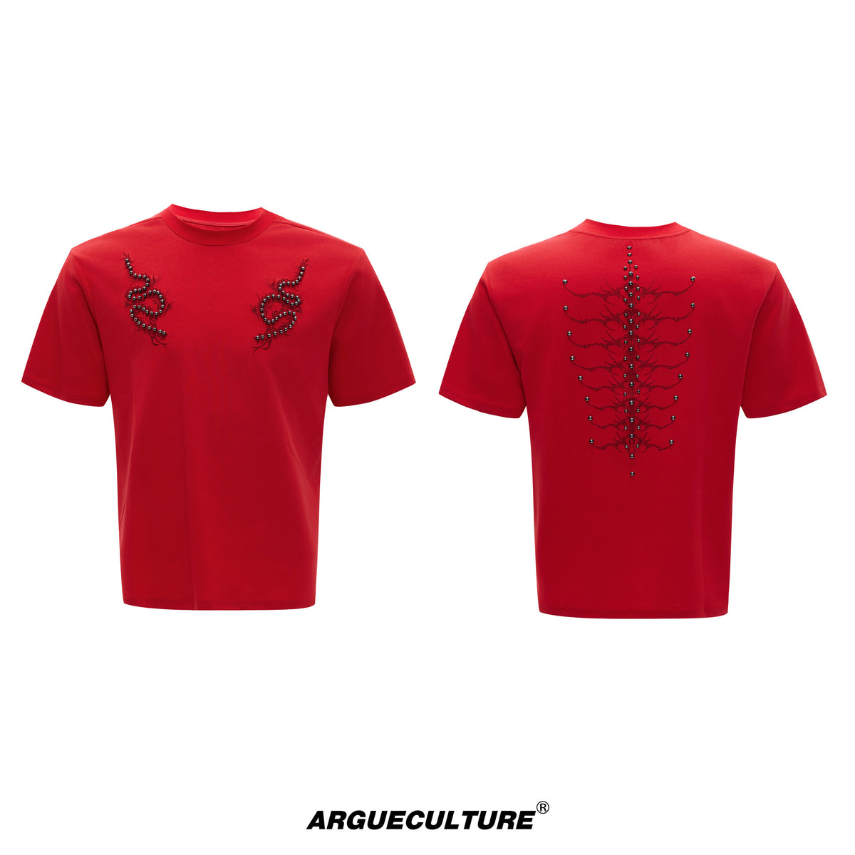 Snake Spine Studded Boxy T-Shirt - product image 5