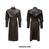 Deconstructed PU Leather Long Coat - product image 5