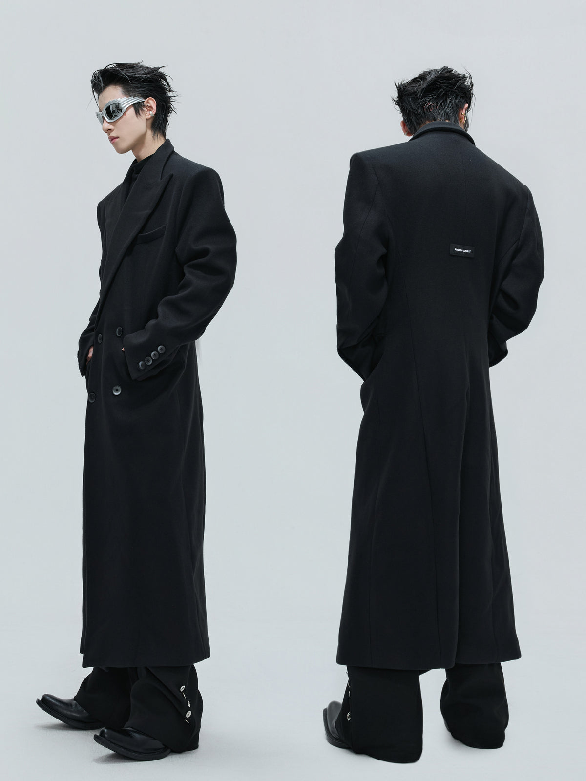 Asymmetric Wool-Blend Long Coat - product image 3