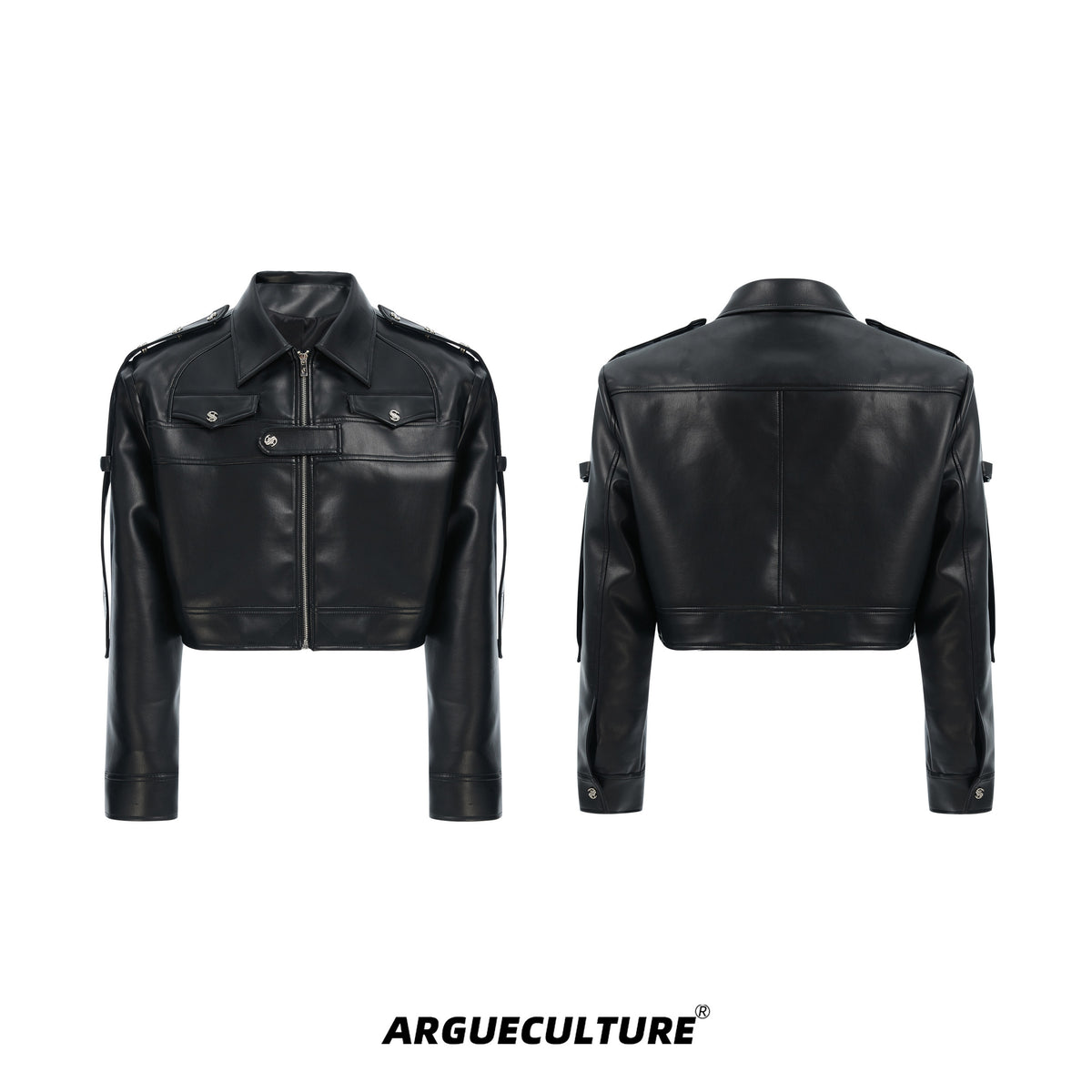 Deconstructed Metal Detail Cropped Jacket - product image 5