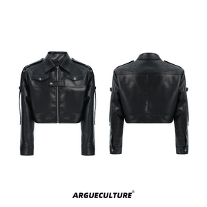 Deconstructed Metal Detail Cropped Jacket - product image 5