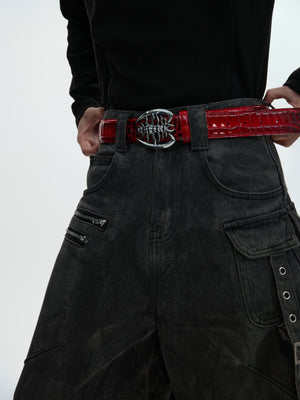 Metal Spine Buckle Cowhide Belt - product image 3