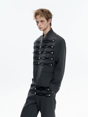 Napoleon Faux Leather Stripe Jacket - product image 3