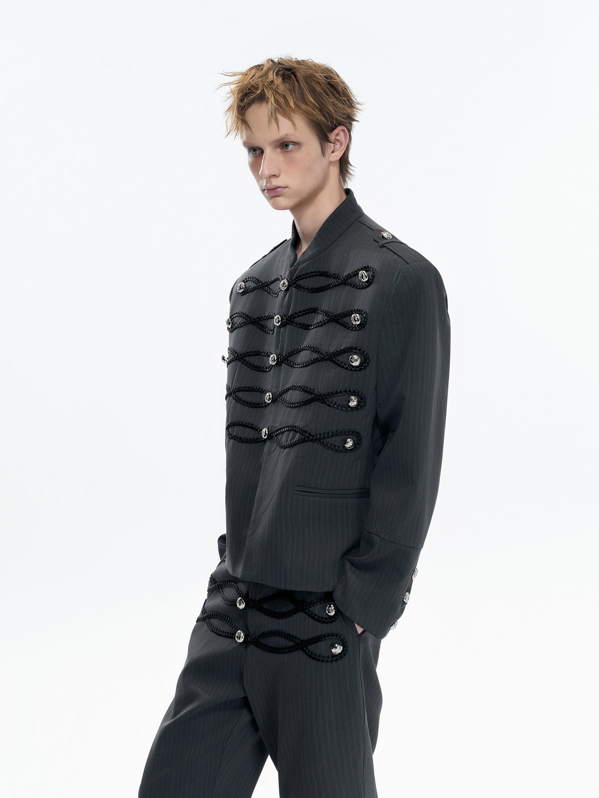Napoleon Faux Leather Stripe Jacket - product image 3