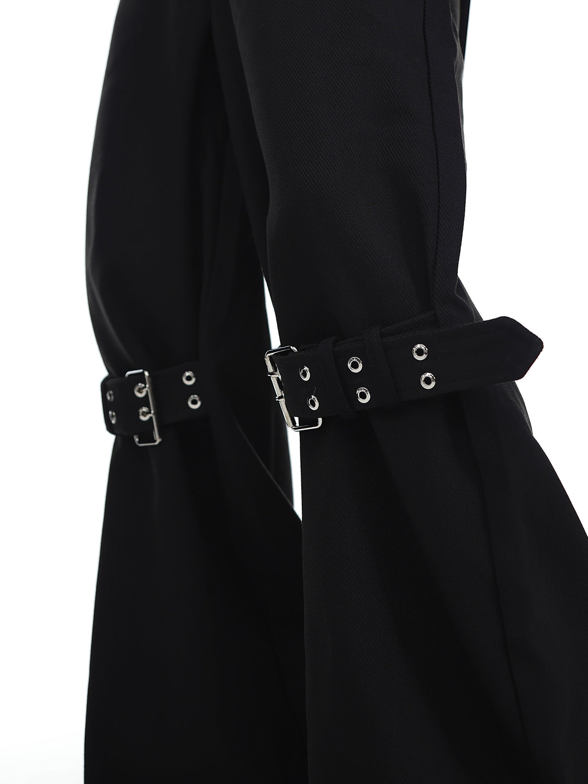Black High-Rise Tie-Detail Trousers - product image 2