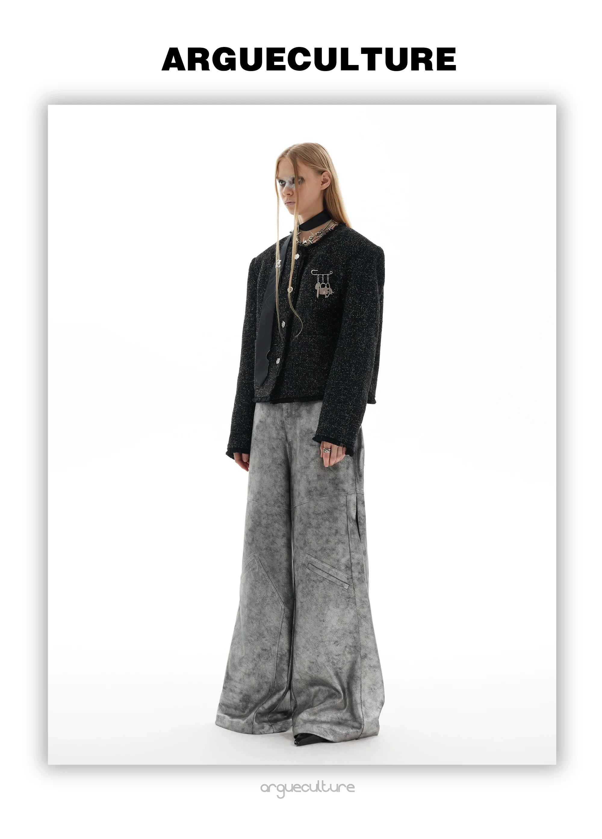 Luxury Short Tweed Jacket with Metallic Details and Fringe Trim ¡§C High Fashion - ArgueCulture
