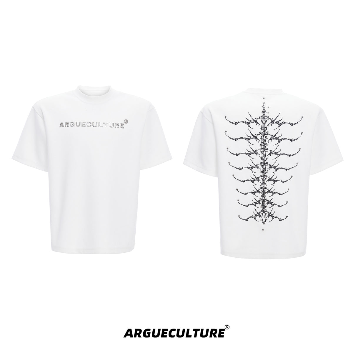 Embroidered Spine Graphic Cotton T-Shirt - product image 5