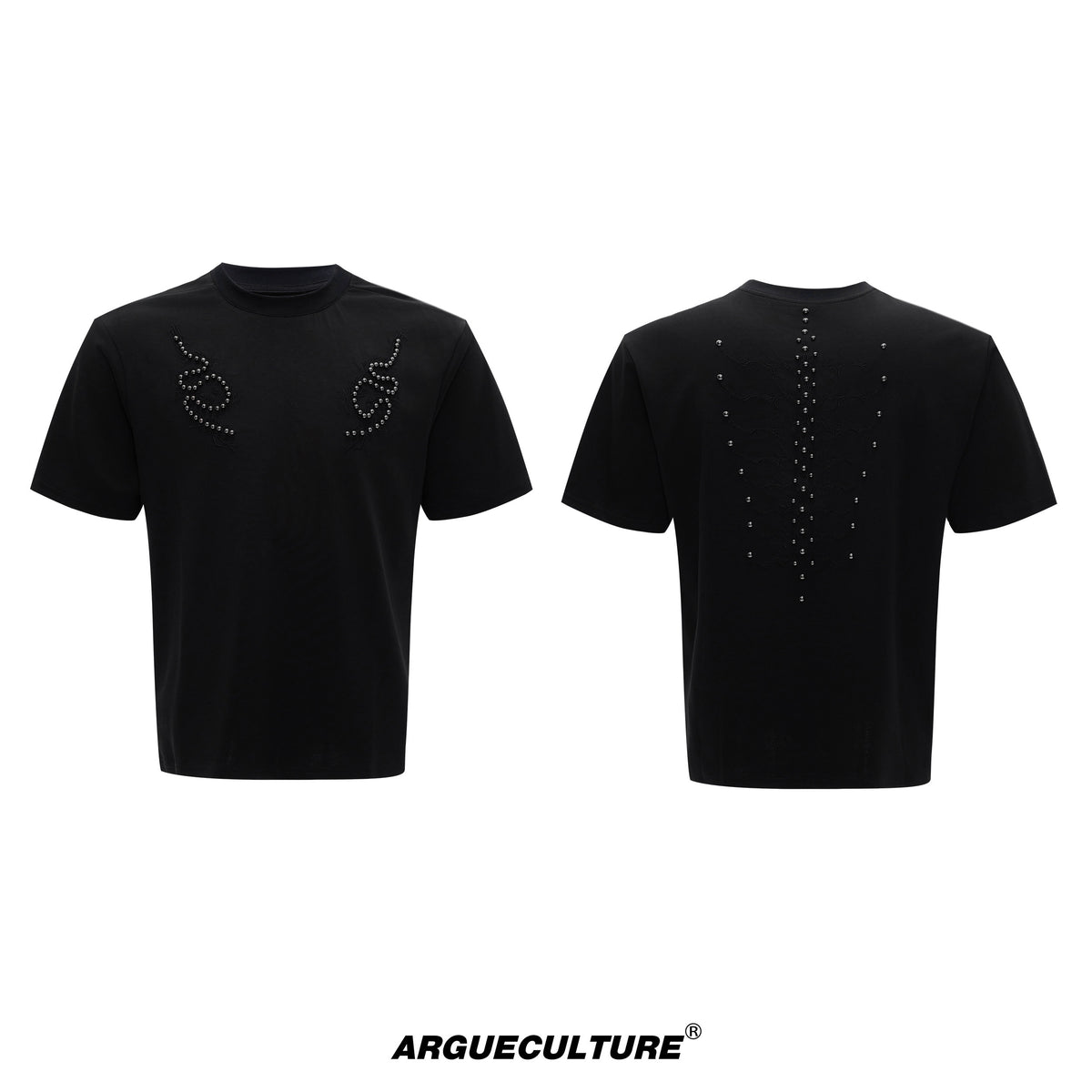 Snake Spine Studded Boxy T-Shirt - product image 5