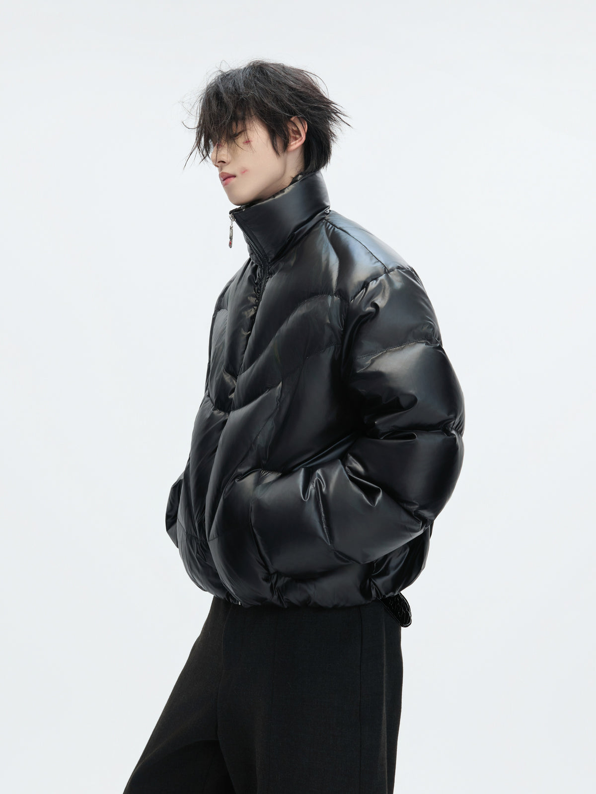 Asymmetric Black Duck Down Jacket - product image 4
