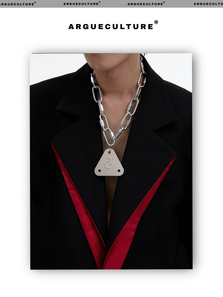 Punk Metallic Triangle Pendant Necklace - ArgueCulture