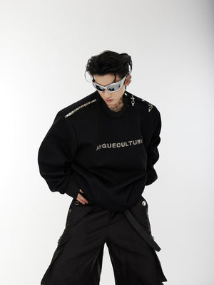 Asymmetric Metal-Buckle Long-Sleeve Top - product image 2