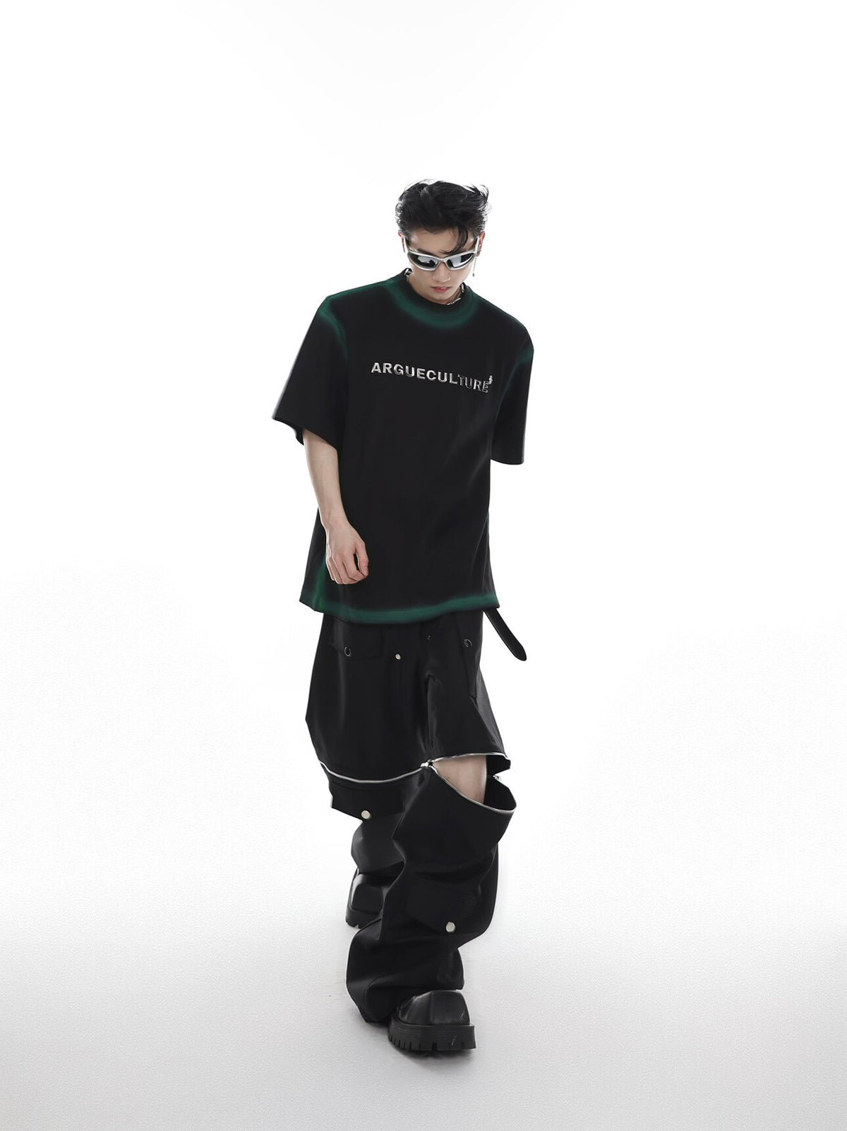 Gradient Metal Print Shoulder T-Shirt - product image 5