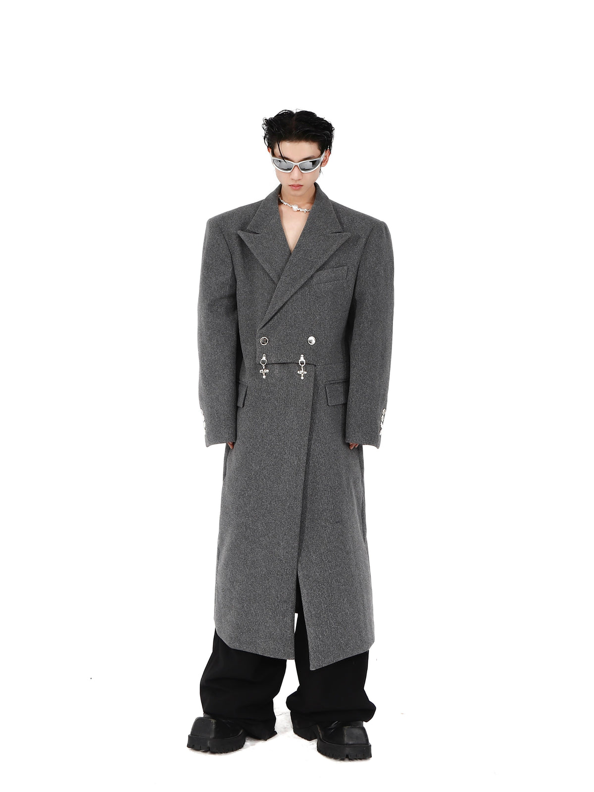 Metal-Closure Longline Coat - product image 5