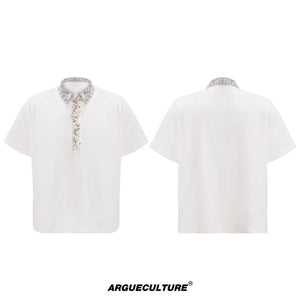 Sequined Square-Neck Polo T-Shirt - product image 5