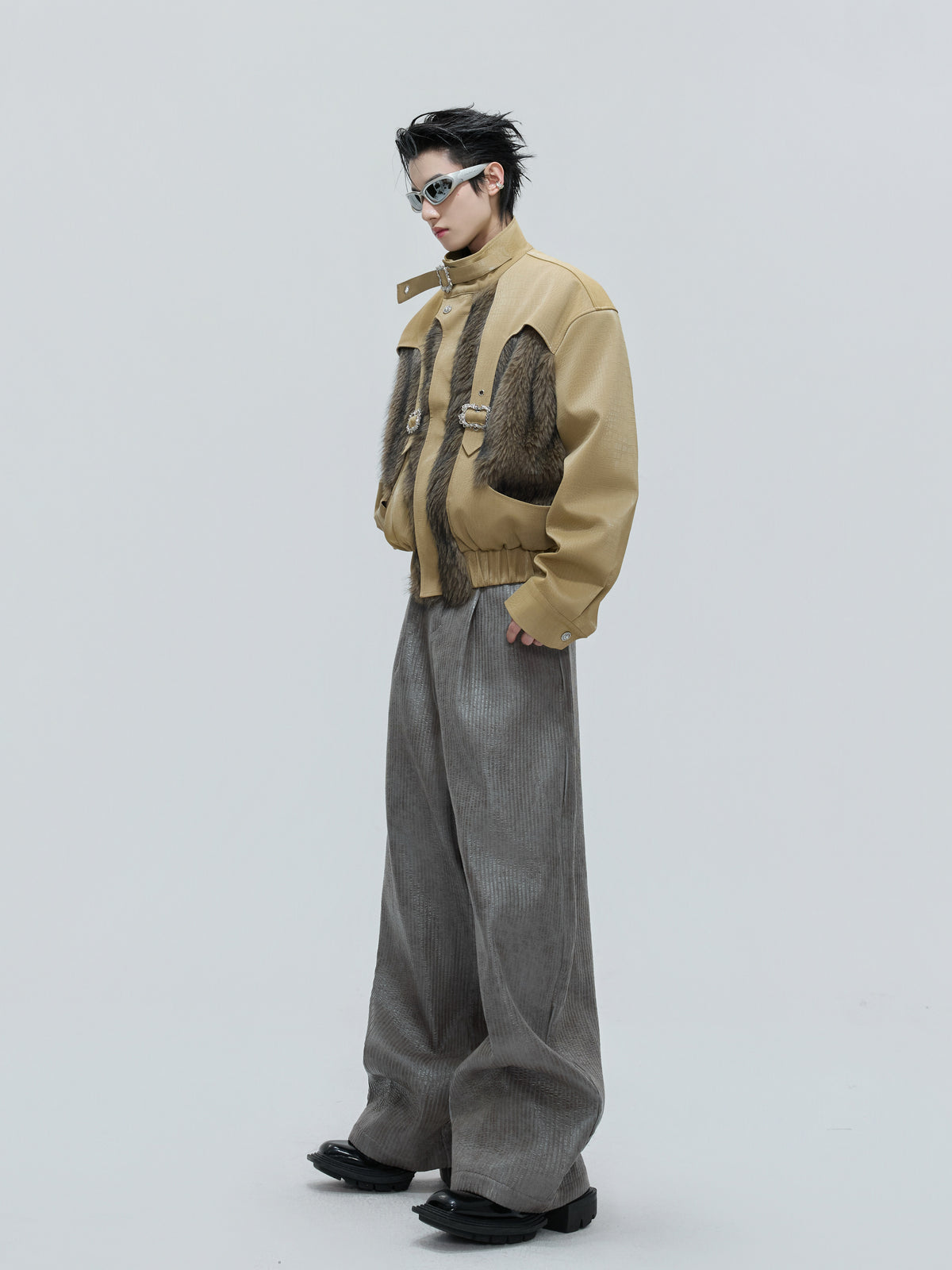 Fleece-Lined PU Leather Zip Jacket - product image 4