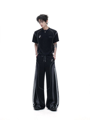 Color-Block T-Shirt & Straight Pants - product image 1