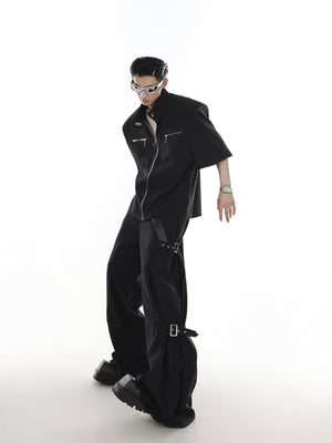 Adjustable Strap Wide-Leg Trousers - product image 4