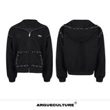 Pearl-Trim Zip Hoodie Jacket - product image 5