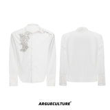 Crystal Shoulder-Pad Cotton Shirt - product image 5