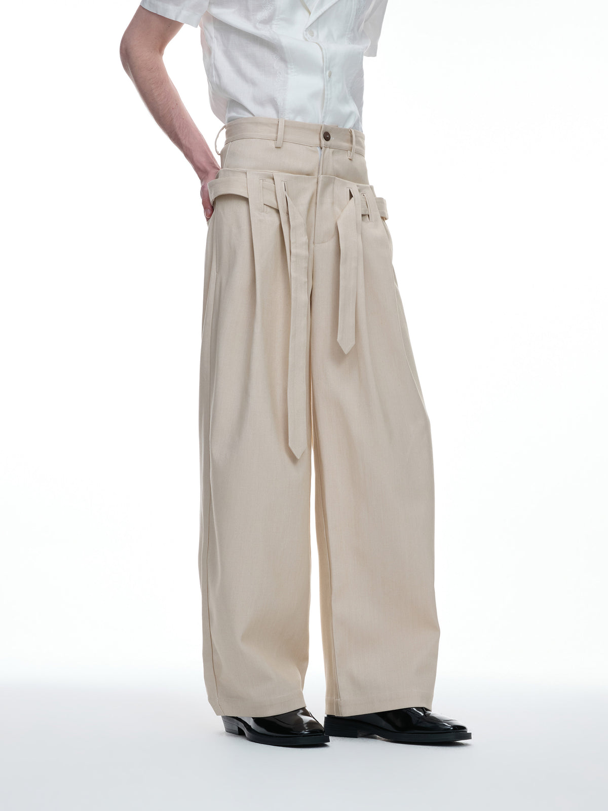High-Rise Pleated Wide-Leg Trousers - product image 2
