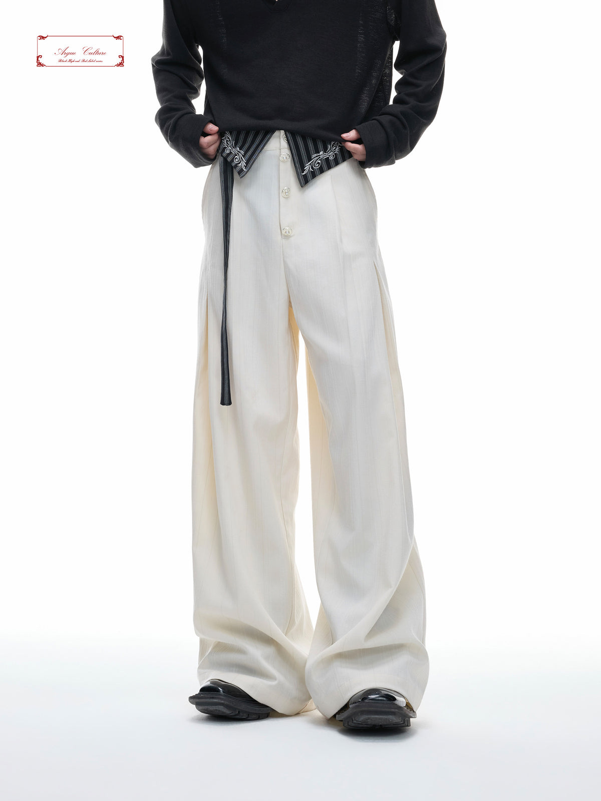 Embroidered Wide-Leg Trousers - product image 2