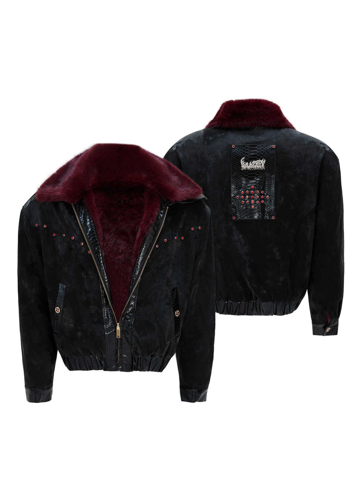Reversible Leather Fur-Collar Jacket - product image 1
