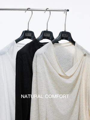 Asymmetric Draped Cowl-Neck Top - product image 3