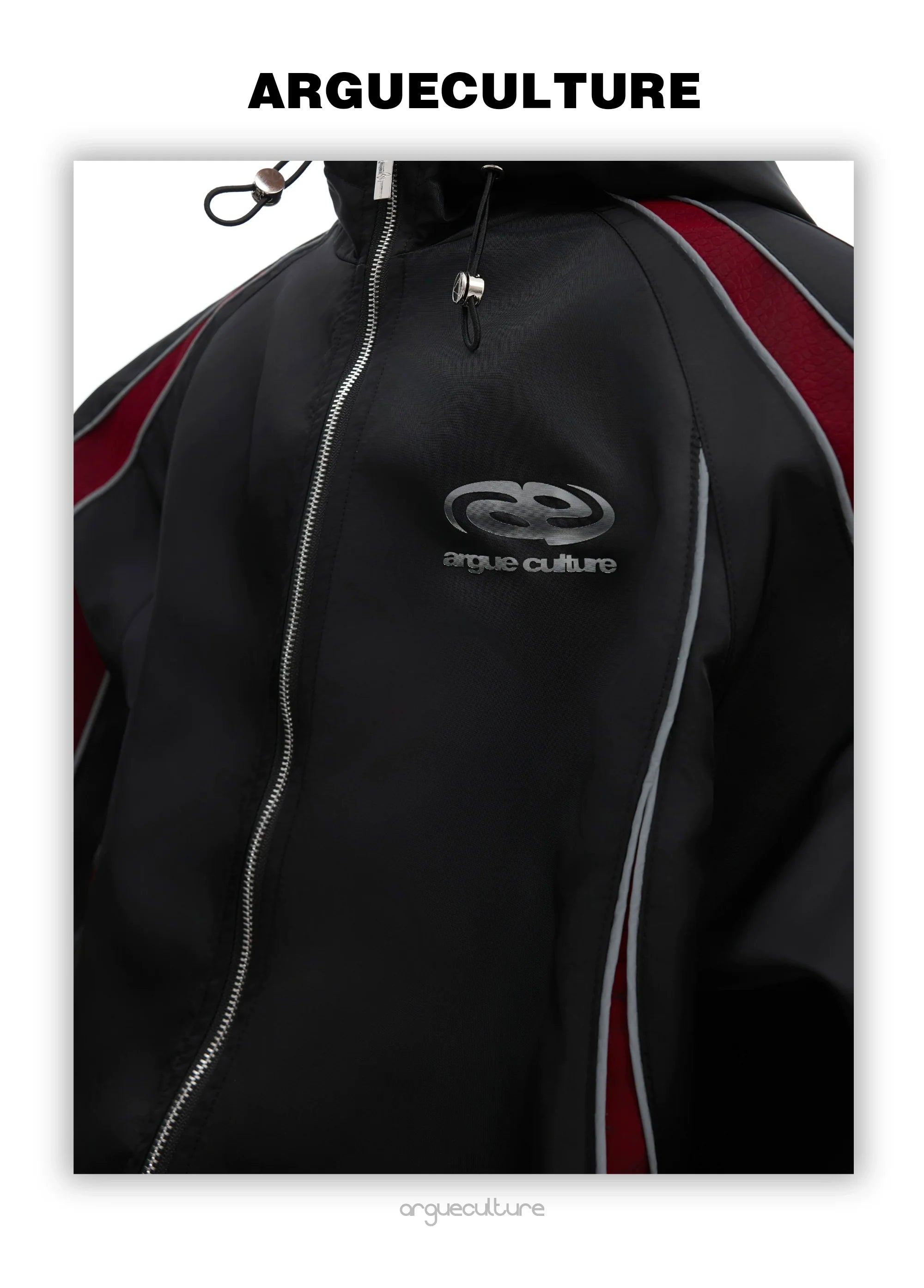 Reflective Tracksuit with Faux Leather Panels ¡§C Futuristic Contrast Hoodie Set - ArgueCulture