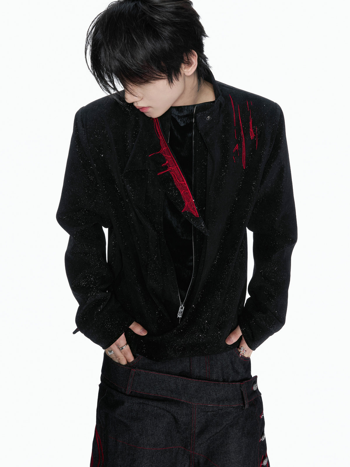 Stardust Suede Stand Collar Jacket - product image 2