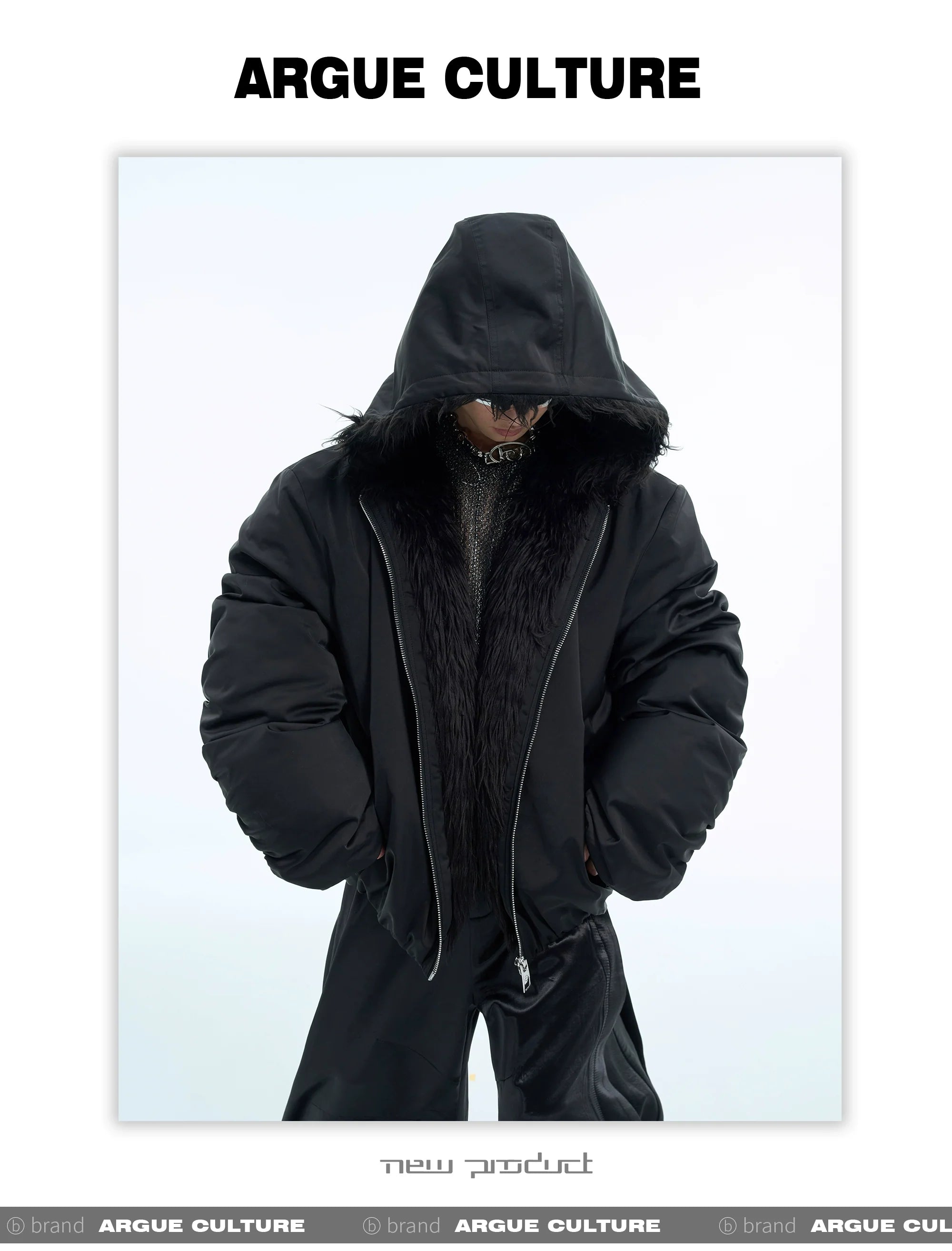 Men?¡¥s Faux Fur Hooded Waterproof Puffer Jacket - ArgueCulture