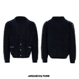 Contrast Stripe Wool-Blend Cardigan - product image 5
