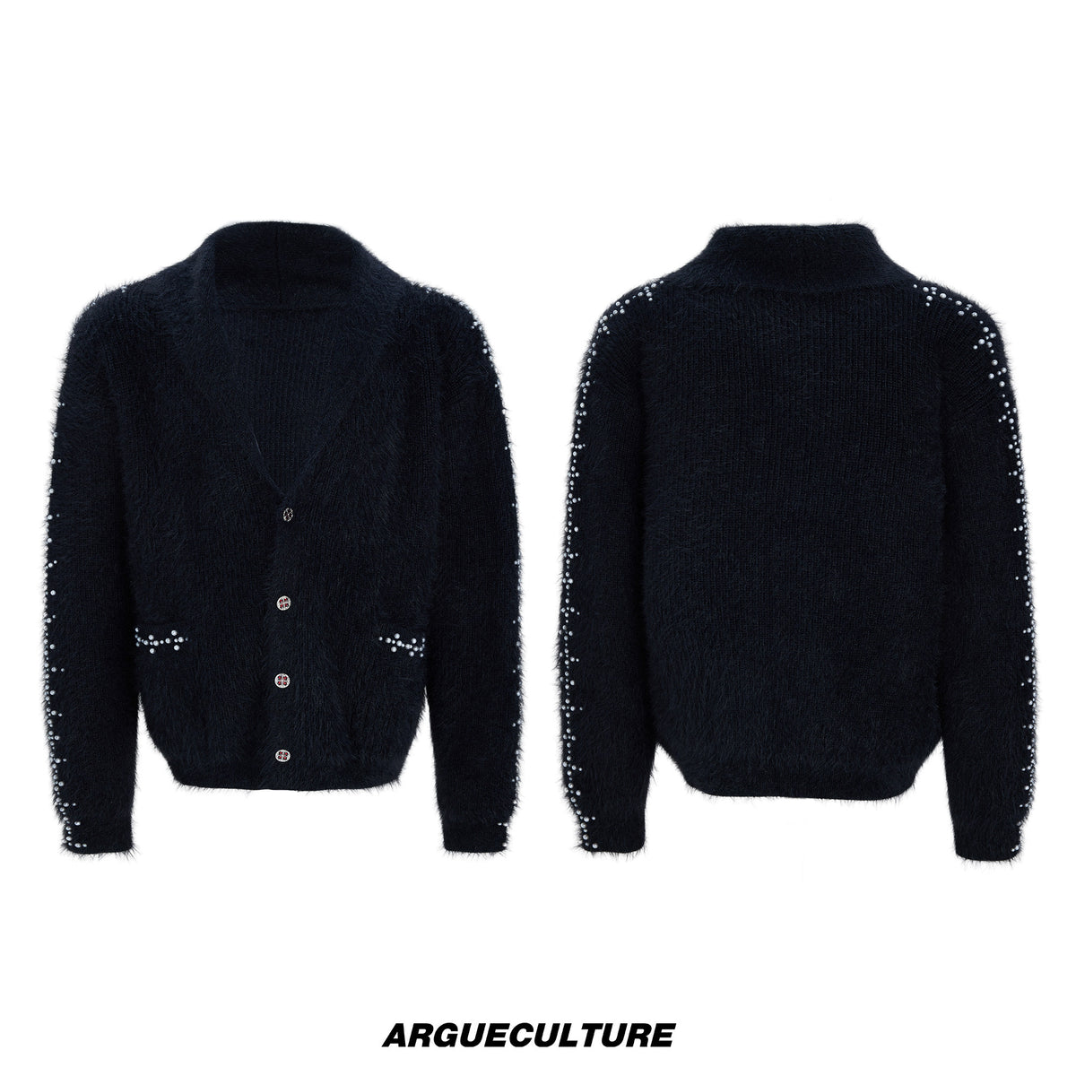 Contrast Stripe Wool-Blend Cardigan - product image 5