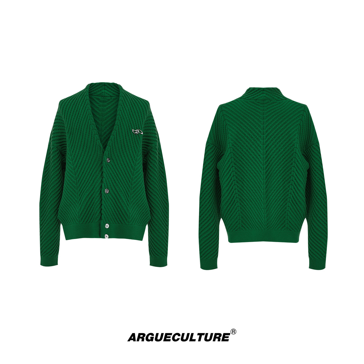 Ribbed V-Neck Relaxed Cardigan Sweater - product image 5