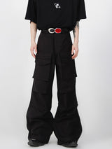 Pleated Wide-Leg Cargo Pants - product image 2