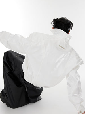 Asymmetrical Liquid-Look Short Jacket - product image 3
