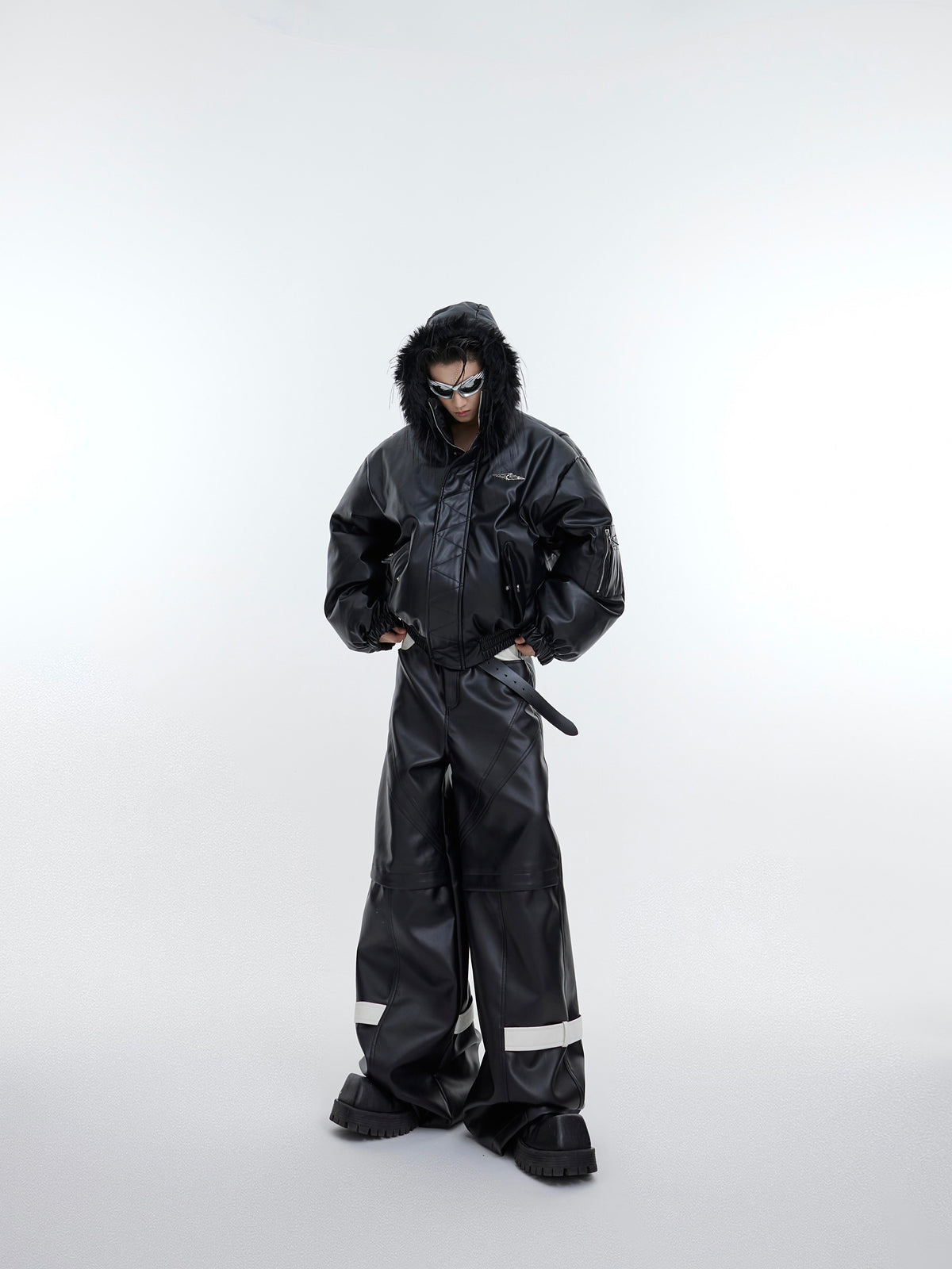 Hooded PU Padded Jacket - product image 5