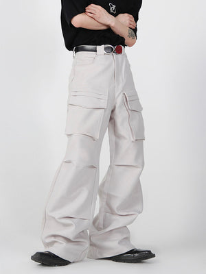 Pleated Wide-Leg Cargo Pants - product image 2