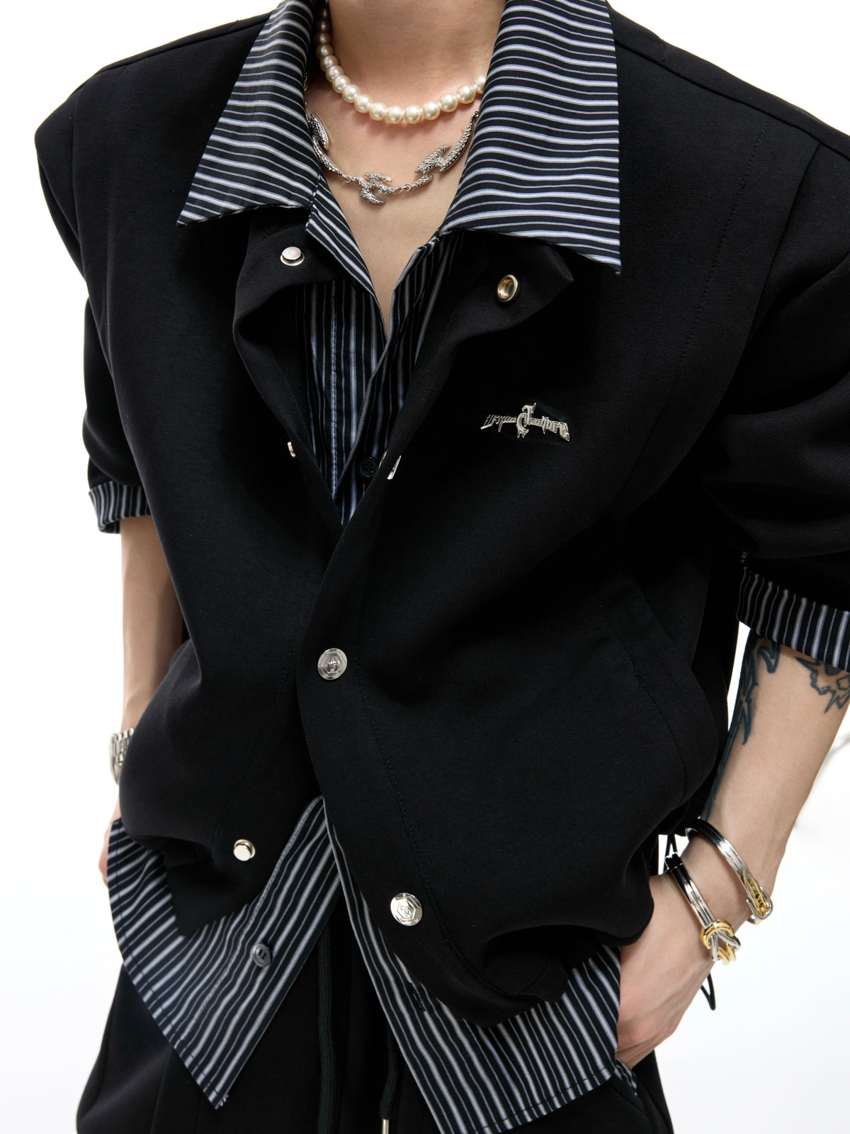 Color-Block Stripe Panel Cardigan - product image 4